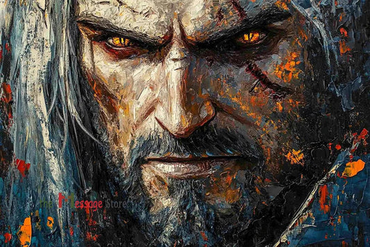 The Witcher 3: Wild Hunt โ Geralt of Rivia Vintage Canvas Poster for Wall Decor