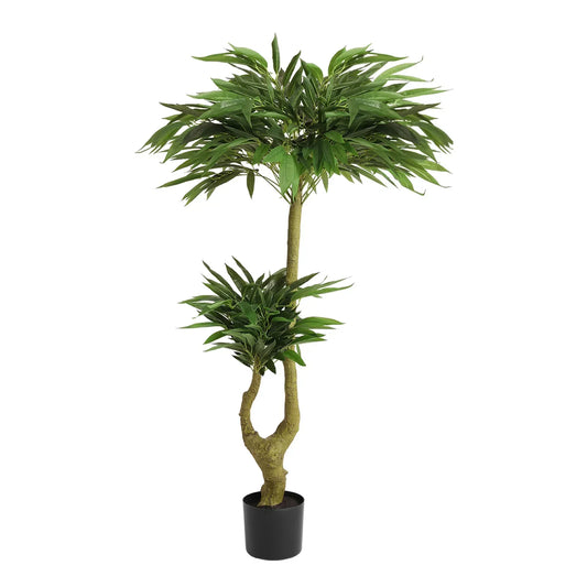 160CM Artificial Tropical Floor Plant – Fake Willow Buds Tree with Planter for Indoor Home & Office Décor