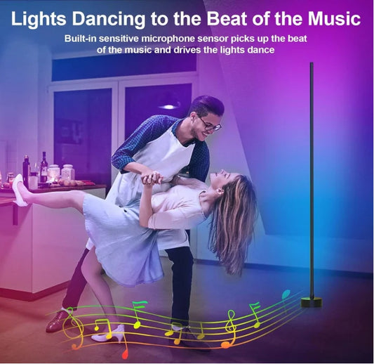 120CM LED Floor Lamp – Colorful Night Light with Multi-Color Switching for Living Room, Bedroom & Party Atmosphere