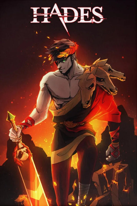 Classic Hades Game Cover Poster – Canvas Wall Art for Gaming Room Decor
